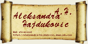 Aleksandra Hajduković vizit kartica